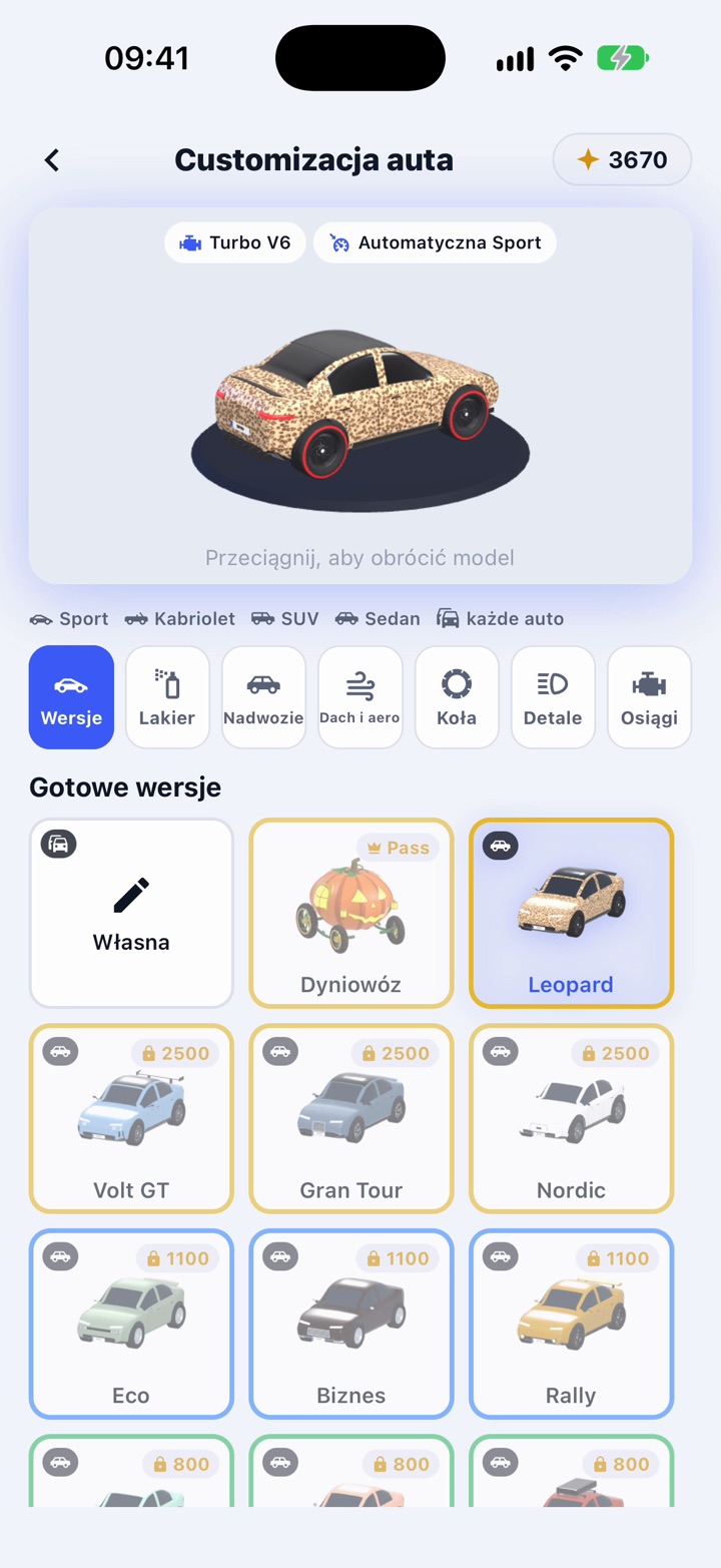 Garaż: auto w okleinie w panterkę i gotowe wersje