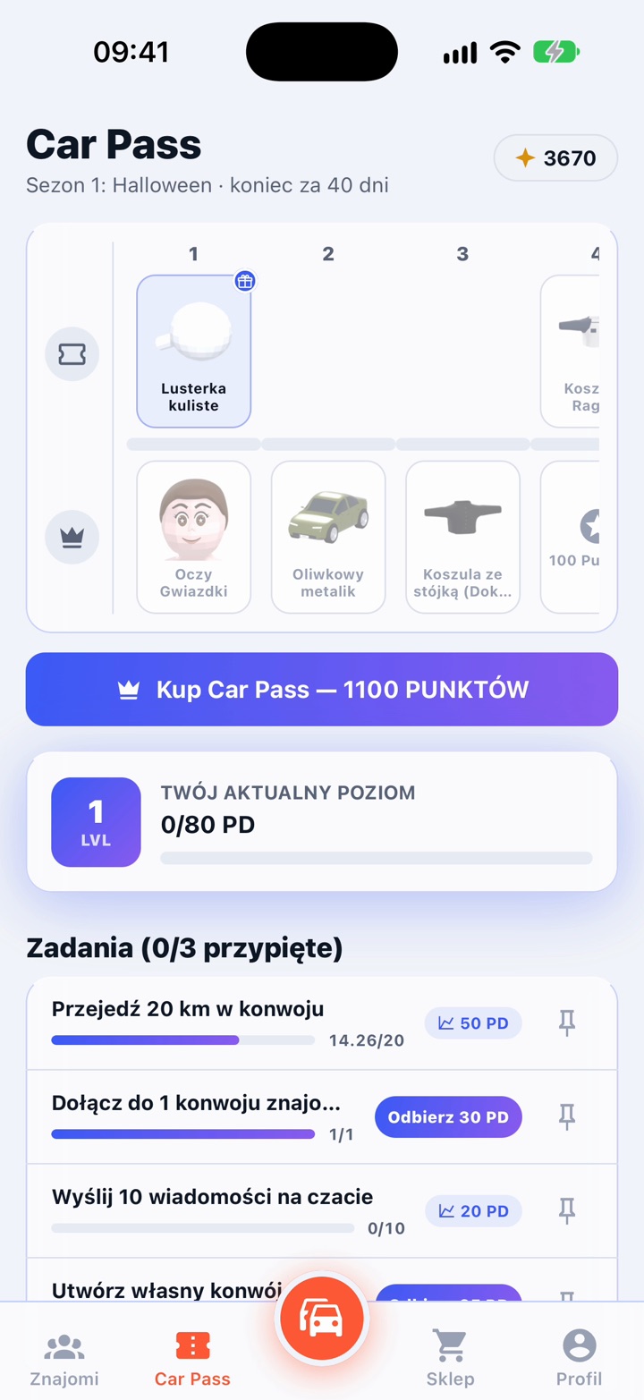 Car Pass: poziomy i zadania sezonu